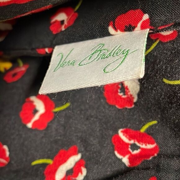 VERA BRADLEY Poppy Fields Retired Design Quilted Floral Handbag Satchel Tote Pur - Picture 13 of 15
